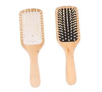 DEARMAMY Peines de Madera para Masaje del Cuero Cabelludo Bolsa de Aire, 2 Piezas Cabello Rizado, Material Plástico, Ideales para Uso en Casa y Viaje