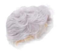 DEARMAMY Peluca Gris Plateada Corta Rizada Para Mujer Accesorio De Disfraz Para Fiesta De Halloween Peluca De Cosplay Para Eventos Temáticos