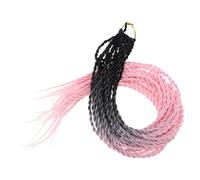 DEARMAMY Peluca Trenzada de Mujer Cabello Sintético de Alta Temperatura, Cómoda y Transpirable, No se Cae Fácilmente, Adecuado para Vida Diaria y Fiestas de Baile