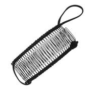 DEARMAMY Peluquería lateral cabello broche de pelo de plátano peines mini seda clip de peine de plátano pasador de pelo de plátano titular de peinado hierro forjado Black