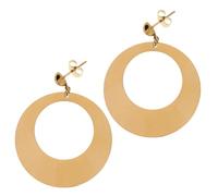 DEARMAMY Pendientes de Aro Elegantes Y Chic Pendientes Colgantes Redondos Joyas de Acero Inoxidable Formas Geométricas Grandes