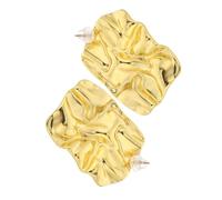 DEARMAMY Pendientes Geométricos Irregulares de Zinc con Ondulada Aretes Colgantes para Mujer Joyería Moderna para Fiestas de Halloween Diseño Único Dorado