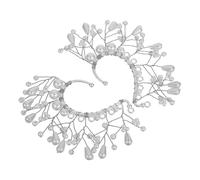 DEARMAMY Pendientes Tipo Ear Cuff con Perlas sin Perforación Diseño de Fantasía Clip Cómodo para Novias y Fiestas Especiales