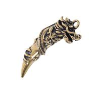 DEARMAMY Pequeños Artículos Antiguos De Bronce Cepillo De Limpieza De Productos Carro De Juguete Casa Colgante Hecho a Mano Llavero Amistad Pequeño Colgante De Mochila Latón Golden