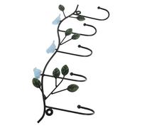 DEARMAMY Perchero de Pared Metálico Decorativo en Forma de Pájaro, Gancho Azul Claro para Llaves y Abrigos, Gancho Moderno para Colgar Bolsos en Dormitorio y Sala de Estar