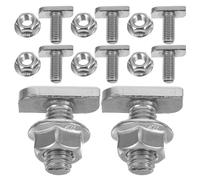 DEARMAMY Pernos en T de Acero Inoxidable 304 M8 X 20 Mm, Juego 20 Piezas con Tuercas de Brida M8, Pernos para Ranuras en T, Montaje Industrial y Fijación en Interiores y Exteriores