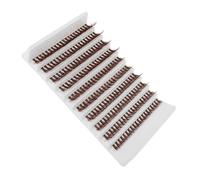 DEARMAMY Pestañas Postizas Marrones en Racimo 10 Unidades Tamaño Fino Rizadas Naturales para Mujeres Uso Diario Apariencia Ligera y Realista