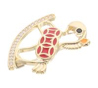 DEARMAMY Pin de Solapa de Metal Diseño de Caballo y Moneda Broche para Mujer Gemas de Imitación Accesorio de Moda para Ropa Sombreros y Mochilas Broche Decorativo Elegante