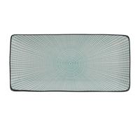 DEARMAMY Plato Rectangular de Cerámica para Sushi 1 Unidad Diseño bajo Esmalte Resistente a Altas Temperaturas Color Azul Marino Adecuado para Servir Sushi y Postres Eventos y Uso