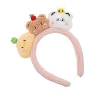 DEARMAMY Plush Animal Headbands For Washing Face Soft Comfortable Hairbands With Cute Chicken Bear Panda Designs For Women Spa Makeup Party Accessories
