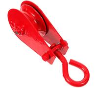 DEARMAMY Polea de Elevación Micro 0.2t Gancho Giratorio de Acero A3 Rueda para Cable de Acero Sistema de Poleas de Cuerda para Uso Interior y Exterior 1 Pieza