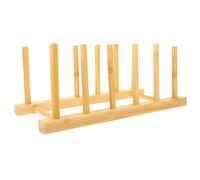 DEARMAMY Porta Platos de Bambú Multiusos para Cocina, Escurridor