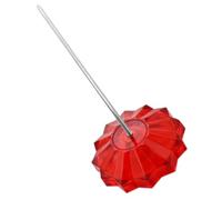 DEARMAMY Porta Recibos de Oficina Rojo Base Estable, Soporte Metálico para Tickets y Notas Adhesivas, Organizador Práctico para Restaurantes, Oficinas y Gestión de Pedidos