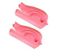 DEARMAMY Prensa para Masa de Plástico 2 Piezas para Dumplings y Wonton, Molde Manual Rosa para Envolver Empanadillas, Herramienta de Cocina Práctica y Rápida para Hacer Envoltorios