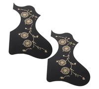 DEARMAMY Protector de Golpeador Autoadhesivo para Guitarra Acústica Cutaway Color Negro Juego de 2 Piezas Placa Protectora Resistente a Arañazos para Músicos Diestros