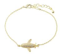 DEARMAMY Pulsera De Encanto Para Mujeres Joyería Con Diseño Único Pulsera De Dorada Para Viajeras y Adolescentes