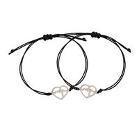 DEARMAMY Pulsera de Latido del Corazón para Mujer Pulsera de Moda con Dije de Electrocardiograma para Adolescentes Novias Hecha a Mano con Diseño de Ojo Malvado