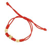 DEARMAMY Pulsera De Rata De Oro Chinitos De La Suerte Amuleto De Buena Suerte 100% Hilo Rojo Ajustable Para Mujer