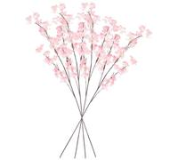 DEARMAMY Rama de Flor de Cerezo Artificial Rosa 4 Piezas para Decoración de Bodas y Hogar, Flores Falsas Decorativas Realistas para Jarrón y Eventos, Material Duradero Caída