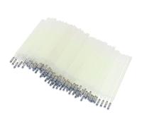 DEARMAMY Recambios Fluorescentes Invisibles para Bolígrafo UV Tinta Invisible Blanca 100 Unidades Recargas para Marcado en Tela y Cuero Recambios para Costura y Manualidades