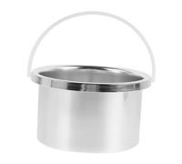 DEARMAMY Recipiente De Repuesto De Aleación De Aluminio Para Calentador De Cera 1 Unidad 105 Mm Diámetro Rápido Fusión Para Depilación Profesional y Terapia Cera