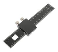 DEARMAMY Regla Metálica Deslizante Ajustable para Carpinteros Herramienta Profesional de Medición y con Múltiples Funciones Regla de Cálculo Compacta para Ingenieros y Diseñadores