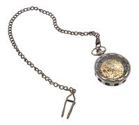 DEARMAMY Reloj De Bolsillo Mecánico Vintage Mecanismo Manual De Rueda y Huecos para Coleccionistas De Relojes De Bolsillo Hombre Estilo Clásico