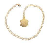 DEARMAMY Reloj De Bolsillo Vintage De Tortuga Dorada con Cuarzo Diseño Retro Único Reloj Hombre con Cadena Metálica Regalo Elegante y Portátil