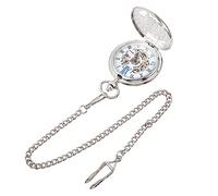 DEARMAMY Reloj De Bolsillo Vintage Mecánico De Diseño Retro Cadena Colgante para Hombres Accesorio Elegante y Decorativo para y Uso Diario