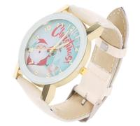 DEARMAMY Reloj de Cuarzo con de Santa Claus Correa y Ligera Diseño Único para Navidad y Diario Accesorio Festivo para