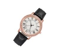 DEARMAMY Reloj De Cuarzo De Lujo con Incrustaciones De Diamantes Y Brillo Nocturno para Mujer Reloj De Moda para Mujer Negro