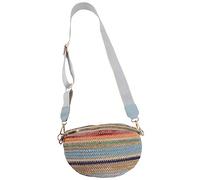 DEARMAMY Riñonera Bohemia De Cintura para Mujeres Bolsa De Viaje Woven y Práctica para Senderismo y Azul