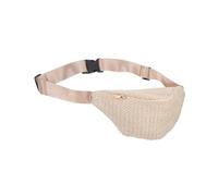 DEARMAMY Riñonera De Verano Imitación para Mujer Bandolera Mini Cruzada Bolso De Cintura y Pecho Beige