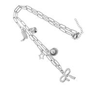 DEARMAMY Rustic Cowboy Necklace con Colgante de Bota y Lazo Acero Inoxidable para Mujer Choker Occidental Ligero y Cómodo para Conciertos y Festivales