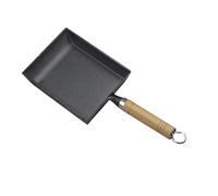 DEARMAMY Sartén Cuadrada de Hierro Fundido sin Recubrimiento 1 Unidad para Freír Huevos Tamagoyaki Filetes y Barbacoas Fondo Plano para Distribución Uniforme del Calor Adecuado para