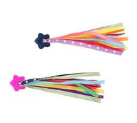 DEARMAMY Serpentinas de Manillar para Borlas Portátiles y Colores Vivos para Bicicletas y Scooters, Fáciles de Instalar para Niñas en Paseos al Aire Libre