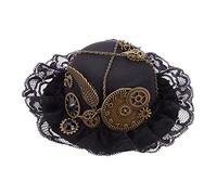 DEARMAMY Sombrero De Copa Retro Steampunk Accesorios Para Cosplay Horquilla De Plástico Para Sombrero Para Eventos Temáticos y Fiestas De Disfraz