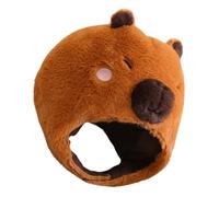 DEARMAMY Sombrero de Fiesta de Peluche Diseño de Capibara Gorro Divertido de Cosplay para Carnaval y Eventos Accesorio Cómodo de Algodón PP y Felpa para Adultos y Adolescentes
