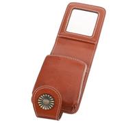 DEARMAMY Soporte de lápiz Labial para Bolso Bolsa de Viaje de Maquillaje pequeño condujo Monedero Bolsa de lápiz Labial Caso de de Las Mujeres Cuero PU