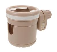 DEARMAMY Soporte Giratorio para Micrófono y Portavasos, Ajustable para Botellas y Tazas, Color Caqui, Compacto y Resistente para Ensayo, Concierto y Estudio