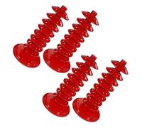 DEARMAMY Soporte para Piruletas Multicapa Ajustable de 8 Niveles Color Rojo Material PP Ligero y Resistente Expositor para Fiestas y Cumpleaños Pack de 4 Unidades Adecuado para Mesa