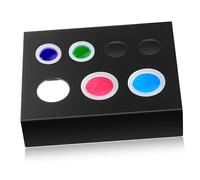 DEARMAMY Soporte Plástico Para Colorantes De Orificios Portavasos Ovalado Portátil Para Tinta Bolígrafos y Bastoncillos Accesorio De Salón Profesional Color Negro