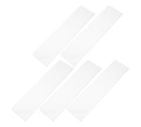 DEARMAMY Soportes de Acrílico Transparentes para Placas de Nombre de Puerta 5 Unidades 20X5 CM con Cinta Adhesiva Doble Cara Porta Letreros de Pared para Oficina Hogar y Salas de