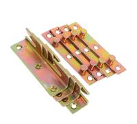 DEARMAMY Soportes Invisibles para Cama 4 Juegos Bisagras de 2,5 Mm de Grosor en Hierro, Conectores de Muebles Resistentes para Herrajes Cama, Accesorios de Hardware Cierre Silencioso