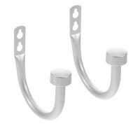 DEARMAMY Sujetadores De Cortina En Forma De u De Hierro 11 Mm, Soporte Montado En Pared, Ganchos Prácticos para Atar Cortinas En Hogar y Decoración Moderna, Pack De 2 Piezas