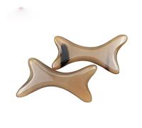 DEARMAMY Tableta de Guasha para Raspar Cuernos Herramienta de Masaje Facial de Hueso Natural Placa de Raspado Cuidado Piel para Rutinas de Belleza Casa