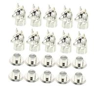 DEARMAMY Tapones para Botellas de Perfume 5 Piezas 13 Mm Cierre a Presión Dorado Tapa para Frascos Vacíos Perfume Casero Uso en Casa Oficina y Viaje