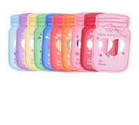 DEARMAMY Tarjetas de Felicitación de San Valentín Forma de Botella 1 Juego de Tarjetas para Escribir Mensajes Románticos de Bendición del Corazón Adecuado para Regalos de Parejas