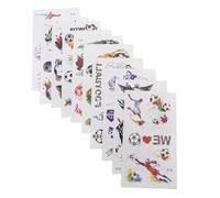 DEARMAMY Tatuajes Temporales Adhesivos para Fútbol 10 Láminas 12X68 CM Pegatinas Decorativas Cuerpo Fiesta Temática Balones Fútbol para Cumpleaños y Eventos Infantiles