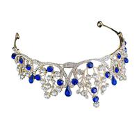 DEARMAMY Tiara De De Princesa Para Boda Joyería Cabello Gemas De Imitación Tocado De Para Mujeres Accesorio De Boda Obsequio De Despedida De Soltera Para Damas De Honor